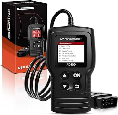 A-Premium APremium AD100 Universal OBD2 Scanner Diagnostic Tool Car Code Reader OBDIIEOBDCAN Scan Tool Check Engine LightRead Clear Fault CodesSmog CheckLive Data StreamBattery Test For Car Since 1996