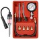 Fiada 9 Pieces Automotive Compression Tester Kit and Spark Plug Tester Universal Car and Motorcycle Engine Testing Tools for Cylinder Pressure Gauge Red