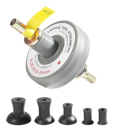 bylikeho Valve Lapping ToolValve Lapping KitCar Accessories Valve Grinding Tool Valve Lapping Attachment Tool with 5 Suction PlatesLabor Saving Small Engine Valve Lapper Kit for Automotive