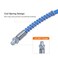 HARFINGTON Grease Gun Hose 59 10000 PSI Spring Flex High Pressure Quick Release Grease Replacement with Coupler 18 NPT Threads for Grease Gun Blue