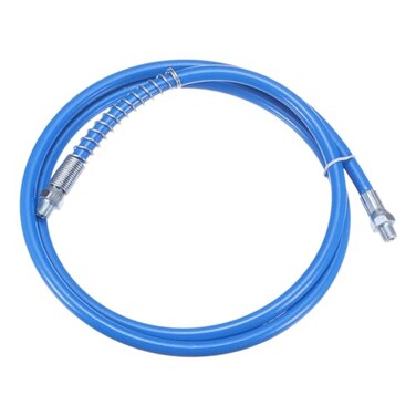 HARFINGTON Grease Gun Hose 59 10000 PSI Spring Flex High Pressure Quick Release Grease Replacement with Coupler 18 NPT Threads for Grease Gun Blue