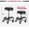 DNA MOTORING TOOLS00191 Adjustable Height Pneumatic Mechanic Creeper GarageRolling Stool Heavy Duty Roller Seat with Storage Tool Tray Max Load 250 lbs