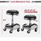 DNA MOTORING TOOLS00191 Adjustable Height Pneumatic Mechanic Creeper GarageRolling Stool Heavy Duty Roller Seat with Storage Tool Tray Max Load 250 lbs