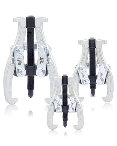 Orion Motor Tech Gear Puller Set 3 4 6 3 Jaw Puller Kit for Pulley Gear Bearing Flywheel Removal Heavy Duty Pulley Puller with Reversible Jaws 3 pcs Bearing Puller Tool Kit