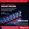 Olsa Tools 12Inch Drive Aluminum Socket Organizer with Locking End Caps Professional Quality Socket Holder RED 1170
