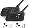 EJEAS V6 Pro Motorcycle Bluetooth Headset Upgraded 2 Riders Intercom Helmet Communication System with AutoAnswering Call and Noise Reduction for Motorcycling Skiing and Climbing 2 Pack