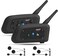 EJEAS V6 Pro Motorcycle Bluetooth Headset Upgraded 2 Riders Intercom Helmet Communication System with AutoAnswering Call and Noise Reduction for Motorcycling Skiing and Climbing 2 Pack