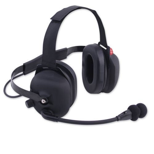 راجد راديو Ruggedradios H43blkk Rubber Coated Twoway Behind The Head Racing Headset 3.5 MM