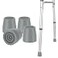 MFE Walker Tips 4Pack Universal NonSlip Rubber Replacement Feet with SkidResistant Traction Easy Install for Most Walkers Commodes