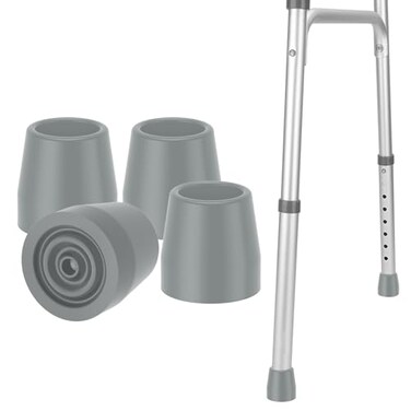 MFE Walker Tips 4Pack Universal NonSlip Rubber Replacement Feet with SkidResistant Traction Easy Install for Most Walkers Commodes
