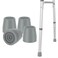 MFE Walker Tips 4Pack Universal NonSlip Rubber Replacement Feet with SkidResistant Traction Easy Install for Most Walkers Commodes