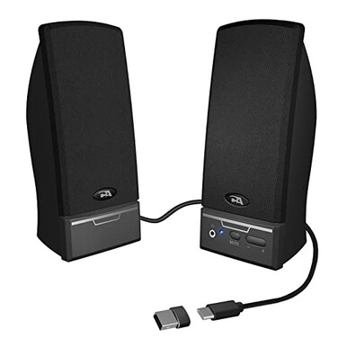 Cyber Acoustics CA2014USB 20 Multimedia Desktop Computer Speakers Compatible with USB C or A Devices Adapter Included