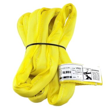 Chenango Supply VR3 Yellow Round Sling 6 ft USAMade 8400 lb Vertical 6720 lb Choker 16800 lb Basket DoublePly Cover Endless Poly Rigging Sling for Lifting Material Handling 6 FT