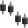 APUXON 4pcs 20 x 15mm Rubber Mounts Rubber Vibration Isolator Mounts Shock Absorber with M6 x 19mm Studs Vibration Isolators