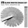 Powerbuilt 26 Blade Master Feeler Gauge Set SAE Metric Gap Measuring Tool 000150025 Inch Range Meets GGGG17C 648517