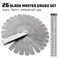Powerbuilt 26 Blade Master Feeler Gauge Set SAE Metric Gap Measuring Tool 000150025 Inch Range Meets GGGG17C 648517