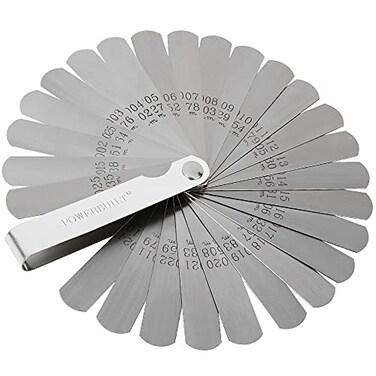 Powerbuilt 26 Blade Master Feeler Gauge Set SAE Metric Gap Measuring Tool 000150025 Inch Range Meets GGGG17C 648517