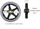 HEALTHLINE Walker Rollator Replacement Wheel 1 Grey Tire HL450W Front