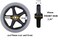 HEALTHLINE Walker Rollator Replacement Wheel 1 Grey Tire HL450W Front