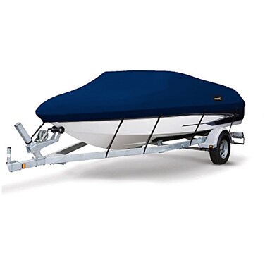 MSC Heavy Duty Oxford Ployester Made Trailerable Boat CoverFits VHullTriHull Runabout Boat Cover Model D Length1719 Beam Width up to 96 Navy