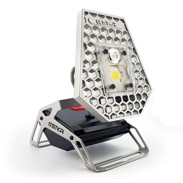 STKR Concepts Modern Mobile Task Light 1200 Lumens for Home and Camping Silver