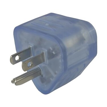 Conntek 14101LT 15Amp Male Plug to 30Amp RV Female Connector with Power Neon Light Clear Blue