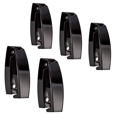 RecPro Black RV Rounded Baggage Door Catch Latch Compartment Hardware Clips Latches 1634323 5 Pack
