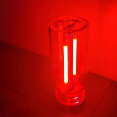 KITUREK USB LED Atmosphere Light Plugin USB Ambient Retro Lamps Mini LED Car Interface Charging Night Light for Hallway Bedroom Red