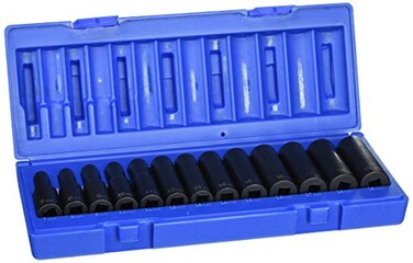 Grey Pneumatic 1203MD 38 Drive 13Piece 12Point Deep Metric Socket Set
