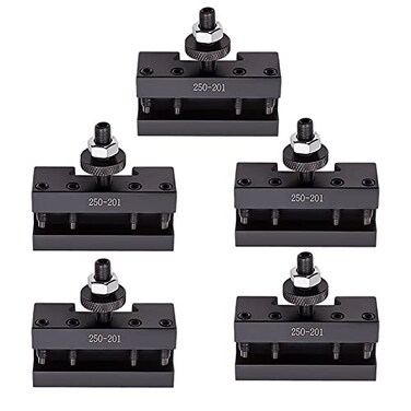 maXpeedingrods 250201 BXA 1 Quick Change Turning Facing Lathe Tool Post Holders Set of 5 for BXA Tool Posts 250200 or 250222