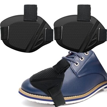 Frienda 2Piece Motorcycle Shoe Protector Rubber Shift Pad Black