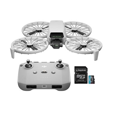 DJI Flip Mini Camera Drone with RCN3 Controller Bundle with 128GB MicroSDXC Canvas Go Plus Memory Card 2 Items