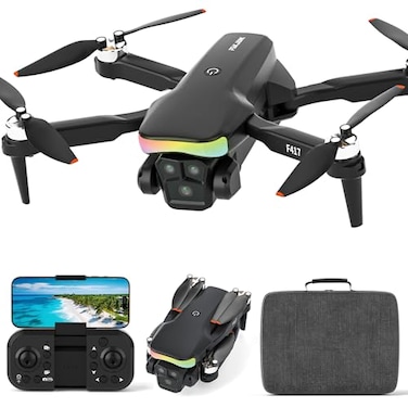 FAKJANK Mini Drone with 1080P Camera for Adults and BeginnerRGB LED Light FPV Drone Quadcopter for BeginnersOne Key Take OffLand Altitude HoldOptical Flow Positioning Gravity Gesture Control