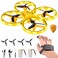 Awaiymi Gesture Control Drone Rc Quadcopter Aircraft Hand Sensor Drone with Smart Watch Controlled 2 batteries 360 Flips Led Light 3 Modes 2 USB Cables Best Gift for Kid