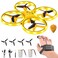 Awaiymi Gesture Control Drone Rc Quadcopter Aircraft Hand Sensor Drone with Smart Watch Controlled 2 batteries 360 Flips Led Light 3 Modes 2 USB Cables Best Gift for Kid