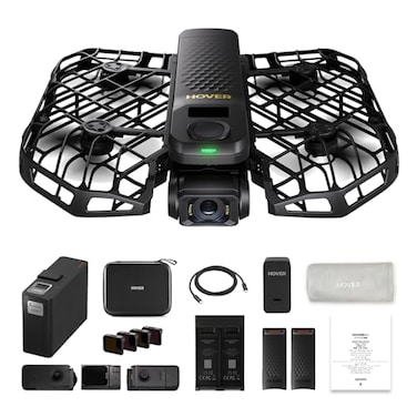 HOVERAir X1 PROMAX 8K Action Flying Camera Foldable Drone with Camera with 42 KMH Follow Speed 10 Fully Automatic Flight Modes Fly Anywhere with OmniTerrain SmoothCapture 20Skiing Combo