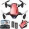 SIMREX Mini Drone with 720P Camera for Kids Beginners Foldable RC Quadcopter Optical Flow Positioning Altitude Hold 3D Flip 2 Batteries 20Min Flight Safe Easy Indoor Outdoor Flying Toy Gift Red