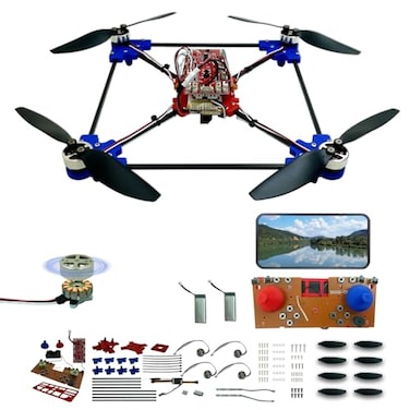 YYSOLDERIC DIY Drone Kit with Brushless Motor Dual Camera STEM Building Project with Optical Flow Hovering 360 Flips OneClick Controls for Beginners to Learn Drone Engineering