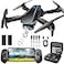 Oddire Drone with Camera Drones for Adults with 2 Batteries Carrying Case Propellers 1080P HD Foldable Drone with Stable Hover Trajectory Flight Gravity Control One Key Take OffLand 3D Flip
