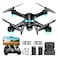 Hiturbo Drone with 1080P Camera Remote Control Quadcopter with Gesture Selfie Altitude Hold One Key Start 3D Flips 2 Batteries Black