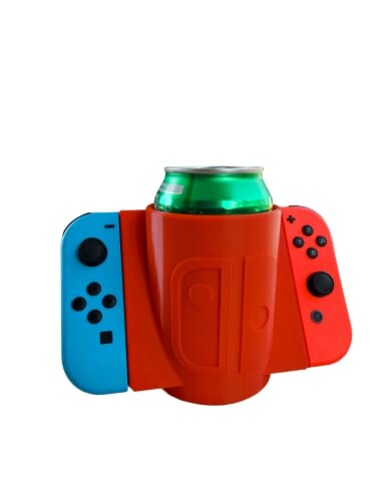 Dancyn Studios JoyCon Drink Holder for Nintendo Switch Joycon Accessory Holds Drinks While Playing Red