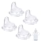 COCGVEL Replacement Silicone Spout Compatible with NUK Learner Cup Active Cup Soft Transition Spout for Sippy Cups LeakProof BPAFree Easy to Clean Medium Flow 4 Pack