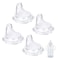 COCGVEL Replacement Silicone Spout Compatible with NUK Learner Cup Active Cup Soft Transition Spout for Sippy Cups LeakProof BPAFree Easy to Clean Medium Flow 4 Pack