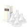 NUMVIM Numvim Silicone Bottle Nipple with LatchOn Point Gentle Flow Natural Feel 3m M 4 Counts