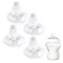 LSAUVWN 4Pcs Sippy Spouts Nipples Compatible with Natural Start AntiColic Bottles C to Bottles Soft Silicone Bottle Replacement Nipple Spout Nipples BPAFree 6m Variable Flow