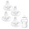 LSAUVWN 4Pcs Sippy Spouts Nipples Compatible with Natural Start AntiColic Bottles C to Bottles Soft Silicone Bottle Replacement Nipple Spout Nipples BPAFree 6m Variable Flow