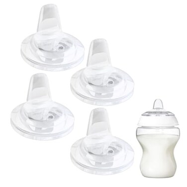 LSAUVWN 4Pcs Sippy Spouts Nipples Compatible with Natural Start AntiColic Bottles C to Bottles Soft Silicone Bottle Replacement Nipple Spout Nipples BPAFree 6m Variable Flow