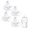 LSAUVWN 4Pcs Sippy Spouts Nipples Compatible with Natural Start AntiColic Bottles C to Bottles Soft Silicone Bottle Replacement Nipple Spout Nipples BPAFree 6m Variable Flow