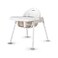 Foundations Secure Sitter 11 Feeding Chair Stable No Tip Feet 3Point Adjustable Harness Removable Tray Easy to Clean Smooth Plastic WhiteTan