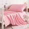 NTBAY Toddler Sheet Set 3Piece Microfiber Crib Sheet Set Flat Sheet Fitted Sheet Pillowcase Solid Toddler Bedding Pink